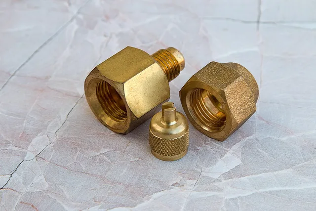 fittings, hardware, piping, connector, golden, industrial, gold, brass, construction, valve, maintenance, plumbing, tube, connection, equipment, metal, thread, tool, industry, coupler, adapter, repair, valve, plumbing, plumbing, plumbing, plumbing, plumbing. Checking connector maintenance during vendor selection